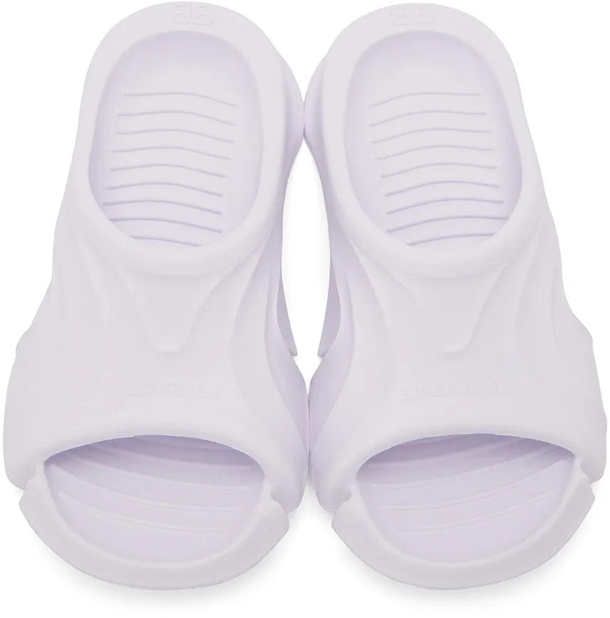 Balenciaga White Mold Slide Sandals