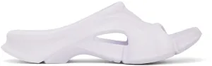 Balenciaga White Mold Slide Sandals