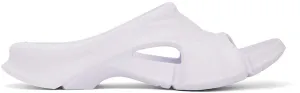 Balenciaga White Rubber Mold Slide Sandals