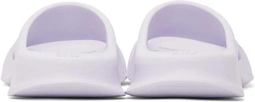 Balenciaga White Rubber Mold Slide Sandals