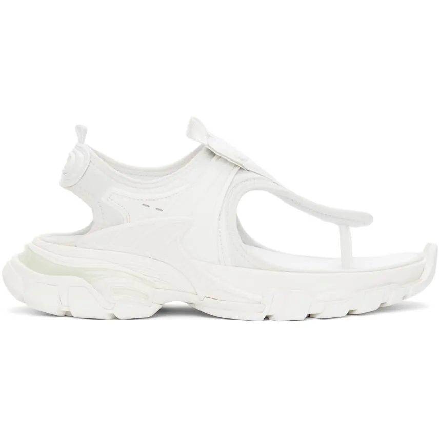 Balenciaga White Slingback Thong Sandals