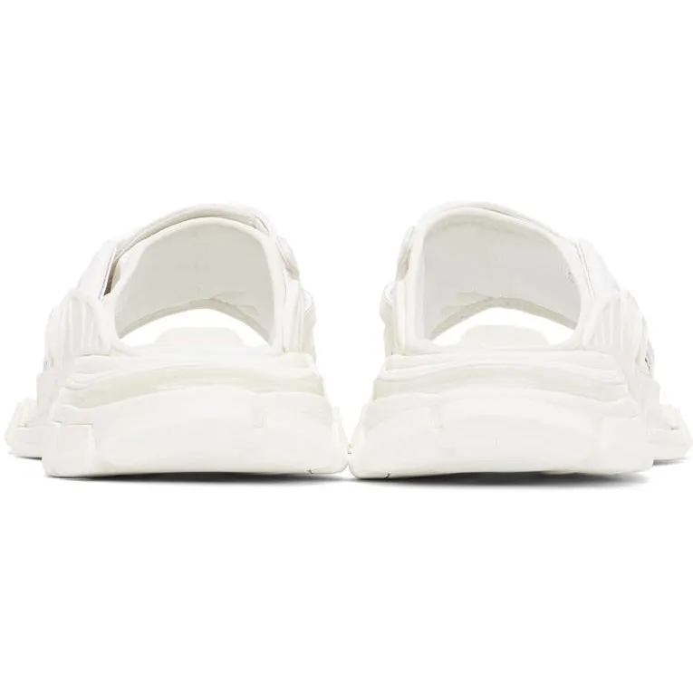 Balenciaga White Track Slide Sandals