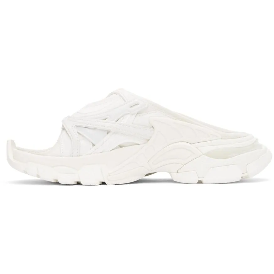 Balenciaga White Track Slide Sandals