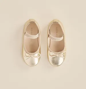 Ballet Flats - Metallic Ecru