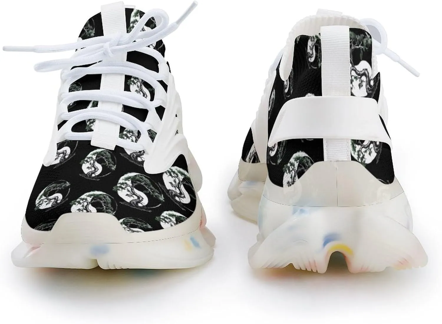 Bonsai Yin and Yang Tree Men's Running Shoes Lightweight Walking Shoe Breathable Sneaker