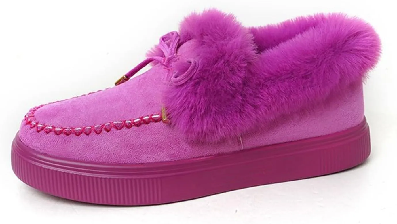 Boots For Women Ankle Booties Dressy Slip On Comfortable Warm Winter Snow Boots Fashion Casual Walking Loafers Shoes