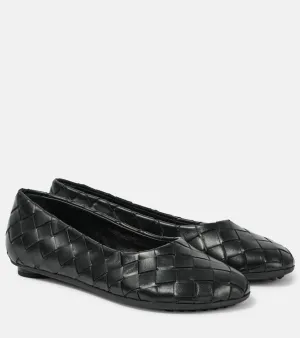 Bottega Veneta Intrecciato leather ballet flats