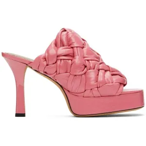 Bottega Veneta Pink Board Heeled Sandals