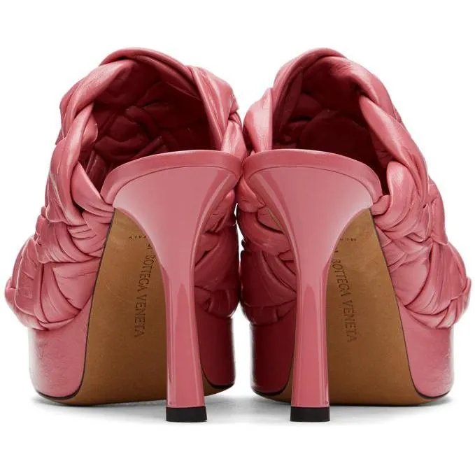 Bottega Veneta Pink Board Heeled Sandals