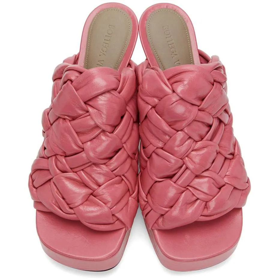 Bottega Veneta Pink Board Heeled Sandals