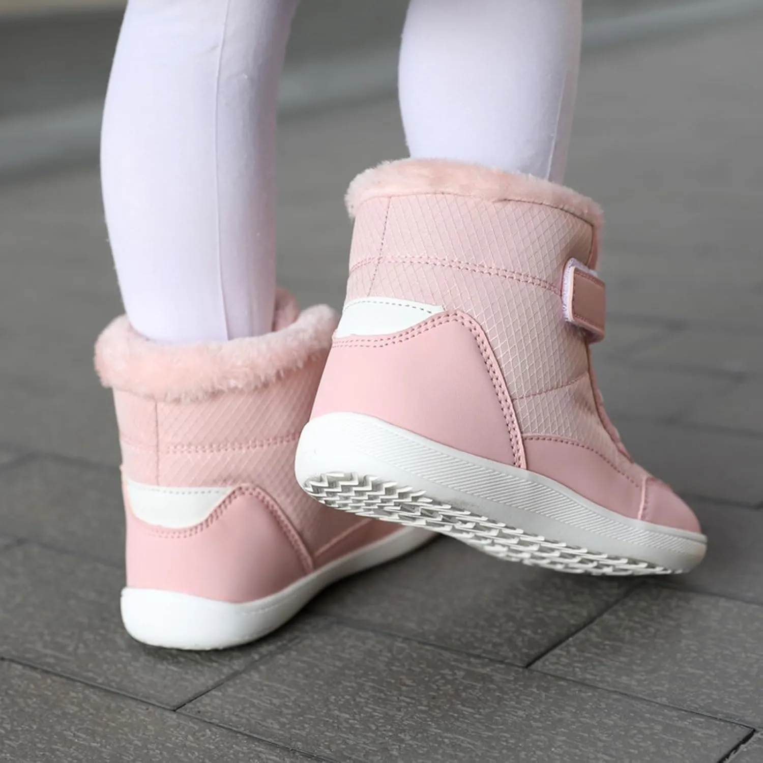 Boys Girls Barefoot Winter Boots With Wide Toe Box Slip Drop Sole Ankle Winter Snow Boots For Toddler//Big Boys Shoes 5