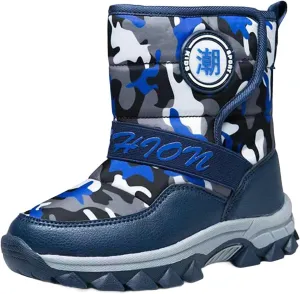 Boys Snow Boots Outdoor Waterproof Winter Kids Shoes Non Slip Mid Calf Winter Shoes Children Snow Boots For Boys