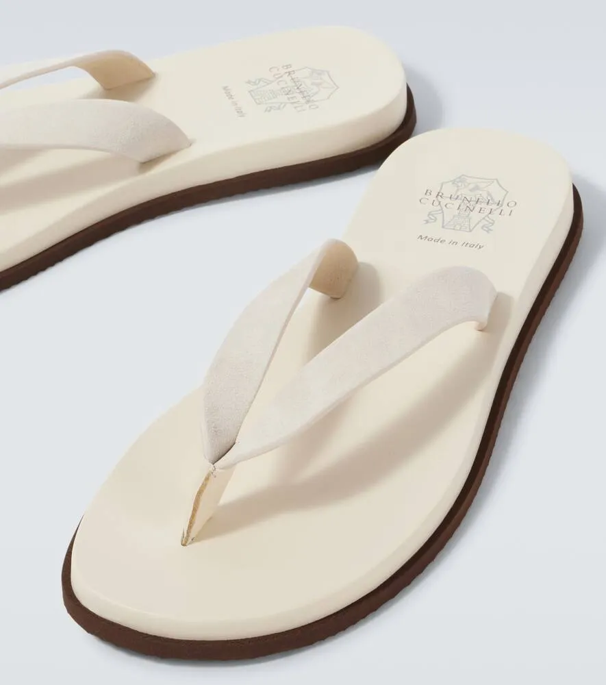 Brunello Cucinelli Leather thong sandals