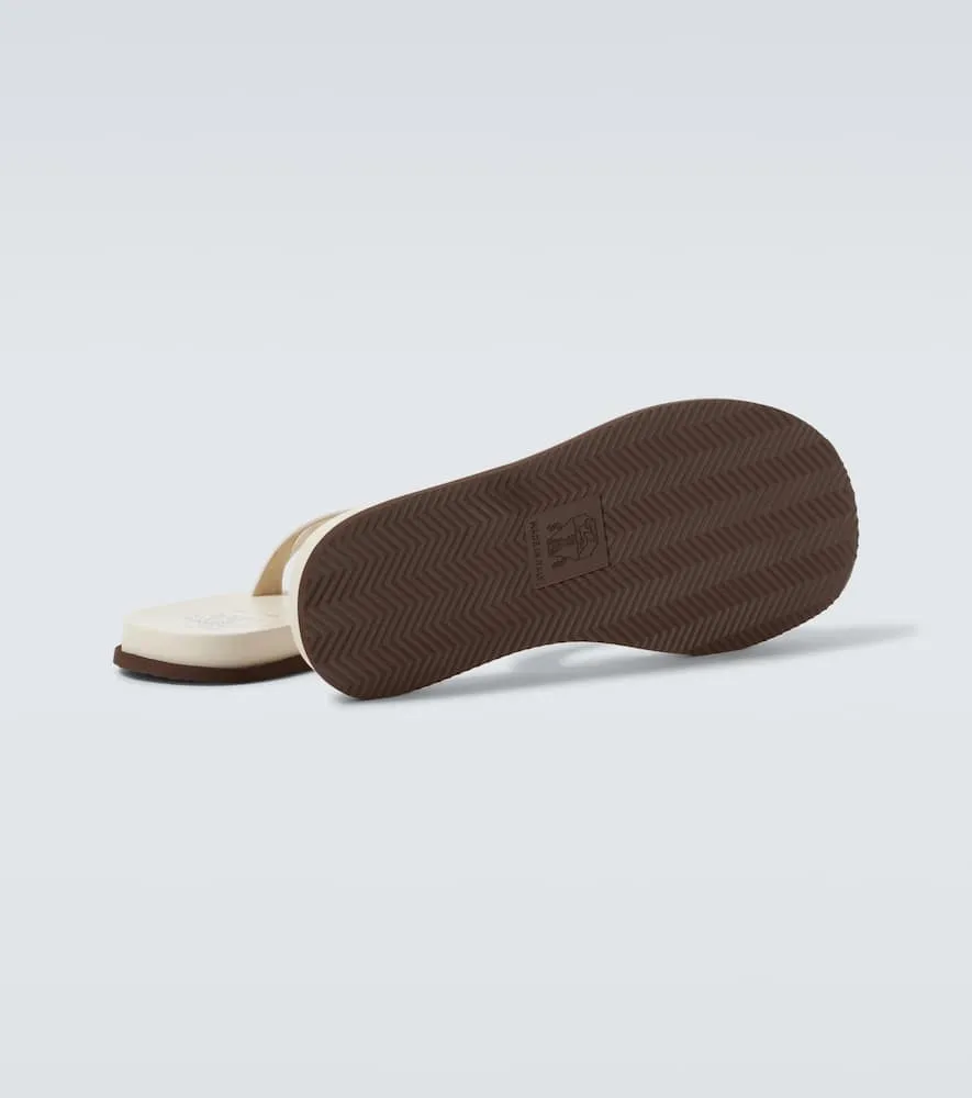 Brunello Cucinelli Leather thong sandals