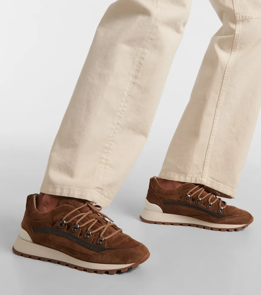 Brunello Cucinelli Monili suede sneakers
