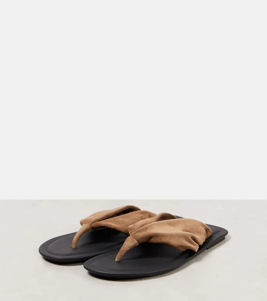 Brunello Cucinelli Suede thong sandals