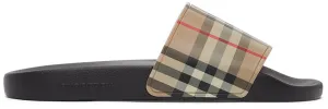 Burberry Beige Check Slides