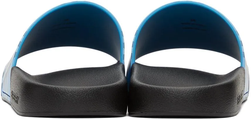 Burberry Blue Check Slides