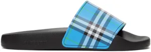Burberry Blue Check Slides