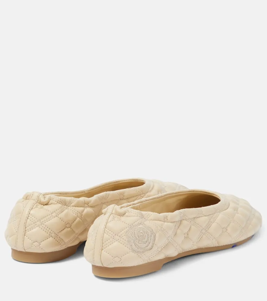 Burberry EKD quilted leather ballet flats