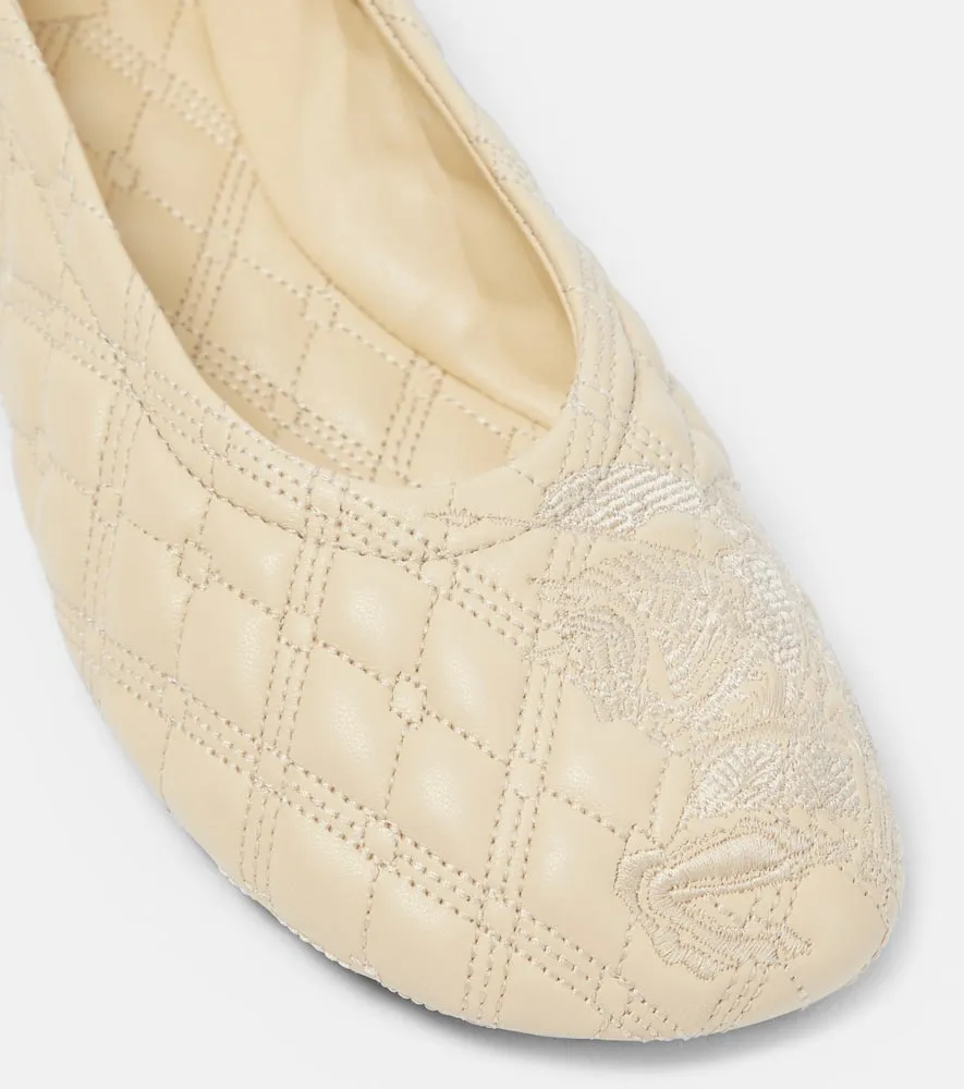 Burberry EKD quilted leather ballet flats