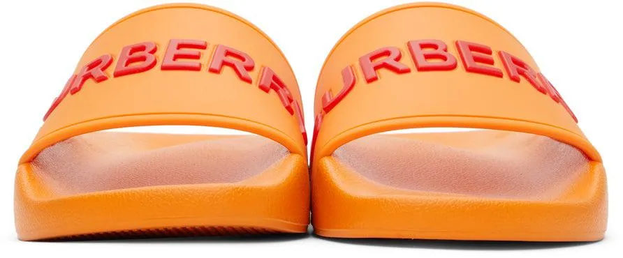 Burberry Orange Furley Slides