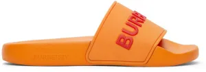 Burberry Orange Furley Slides