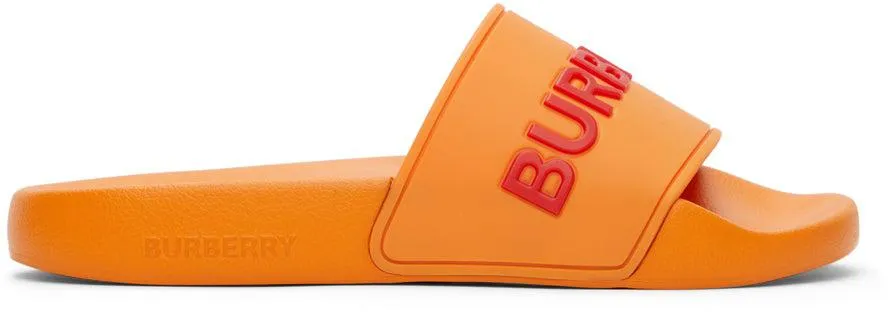 Burberry Orange Furley Slides