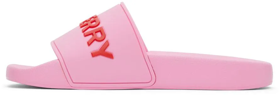 Burberry Pink Furley Slides