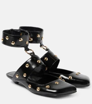 Chloe Jade studded leather flats