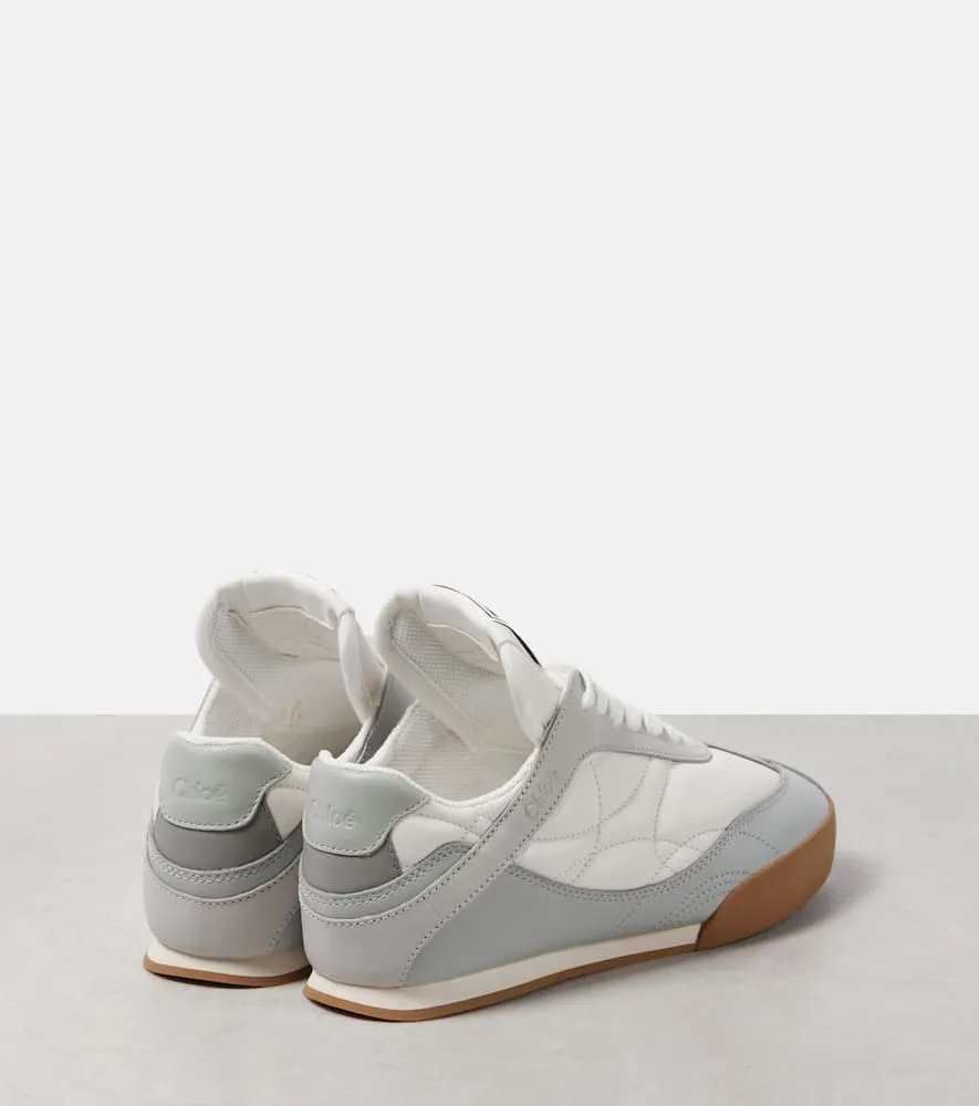 Chloe Kick suede-trimmed sneakers