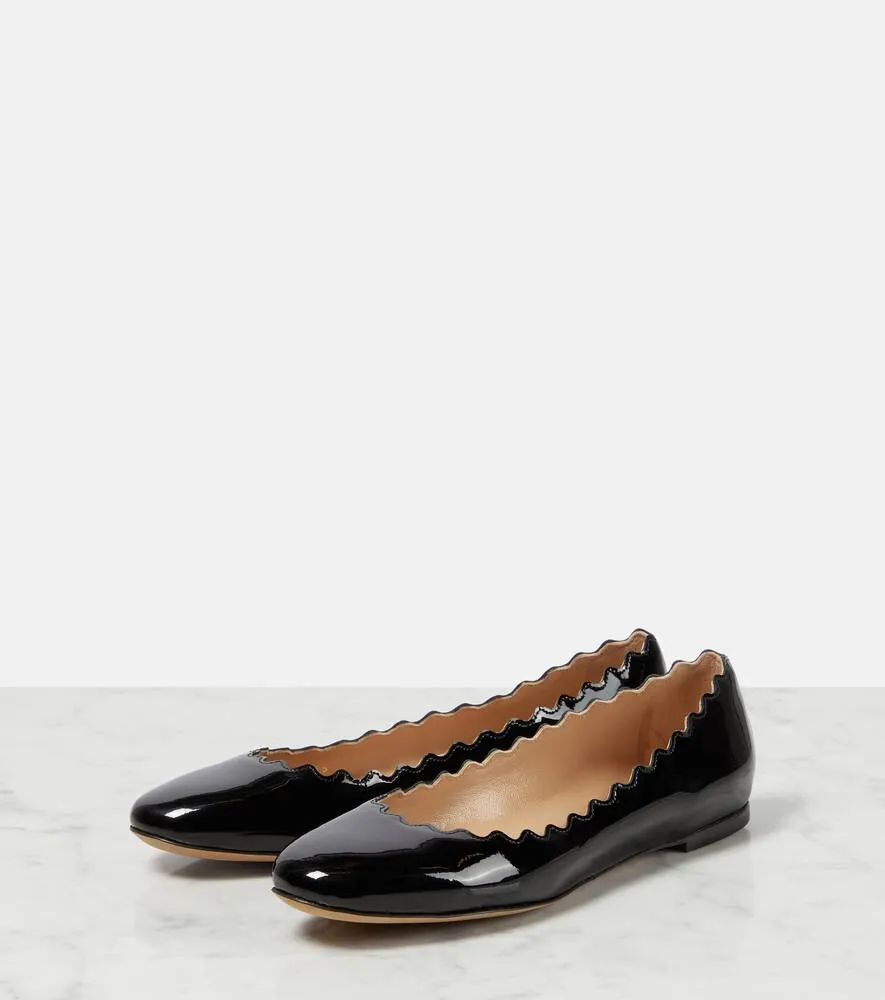 Chloe Lauren patent leather ballet flats