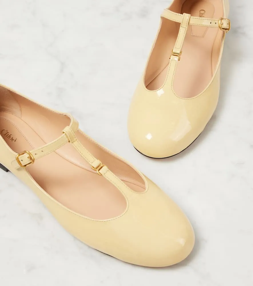 Chloe Marcie patent leather Mary Jane flats