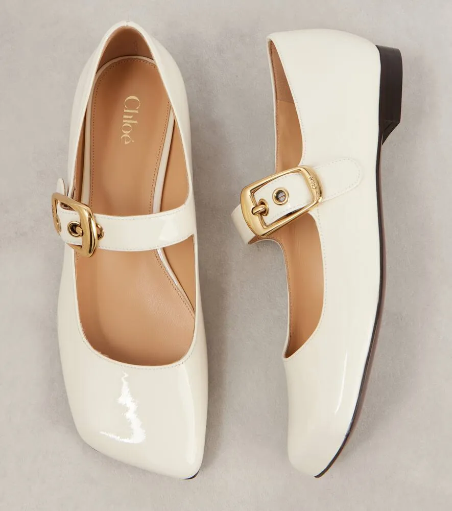 Chloe Polly leather Mary Jane flats