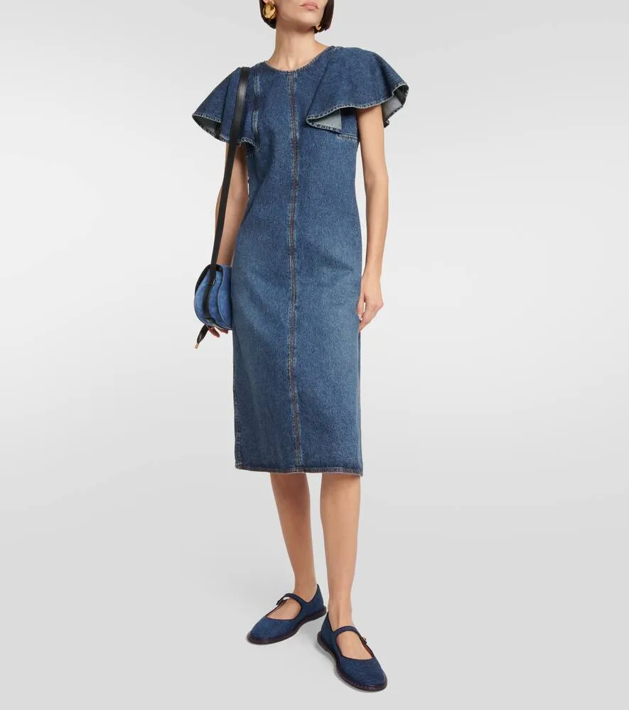 Chloe Rubie denim ballet flats