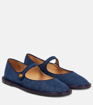 Chloe Rubie denim ballet flats