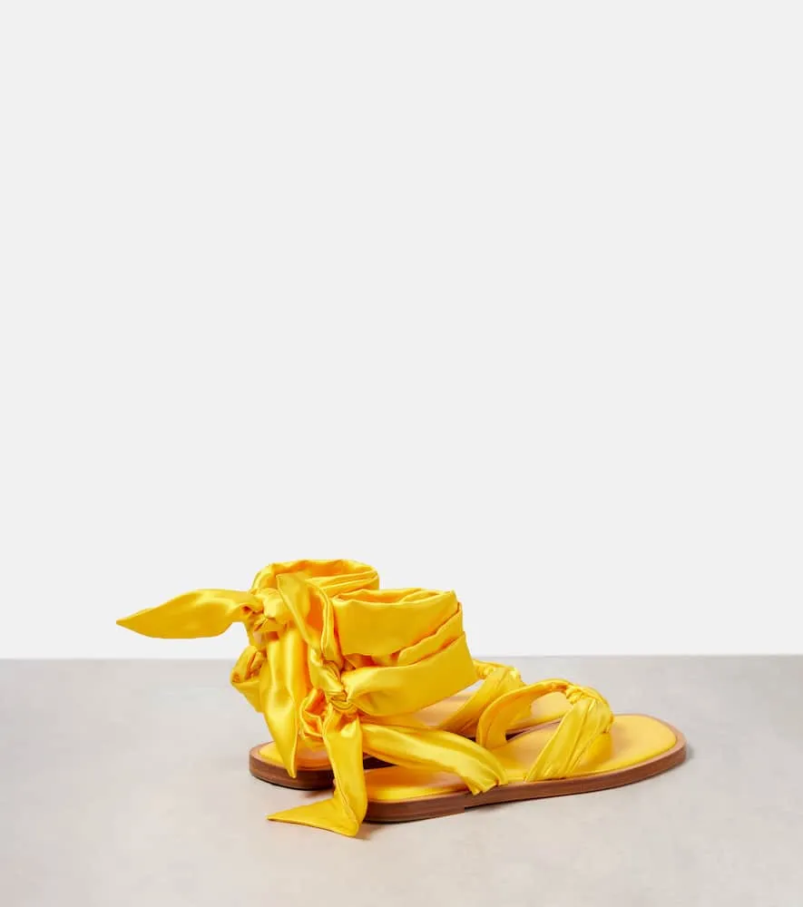 Christian Louboutin Nilo Du D√É¬©sert cr√É¬™pe satin thong sandals