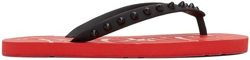 Christian Louboutin Red Loubi Flip Thong Sandals