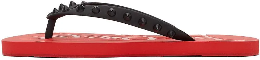 Christian Louboutin Red Loubi Flip Thong Sandals
