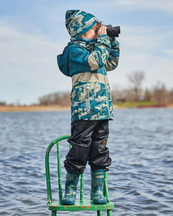 Deux Par Deux Boys Rain Boots   G30WB10   Printed Camo