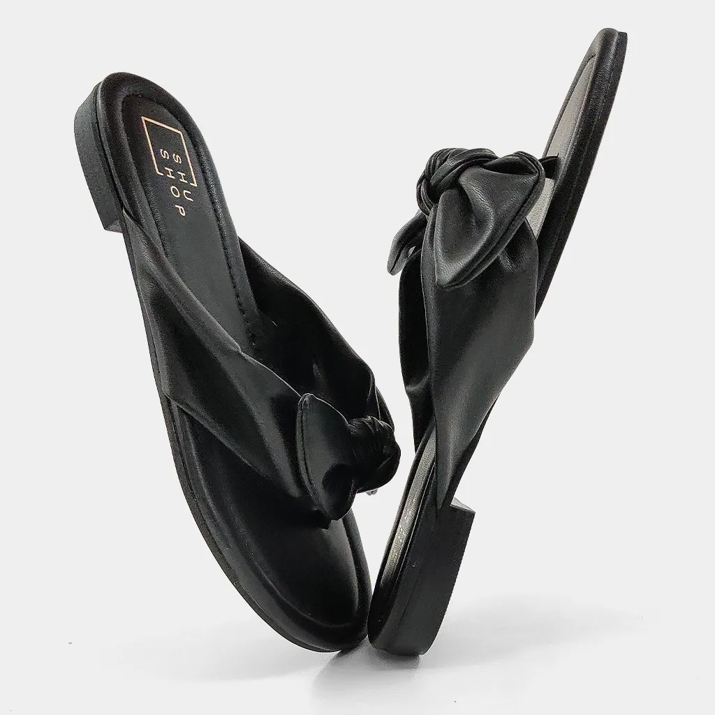 Dharma Slip on Sandal in Black by ShuShop - FINAL SALE