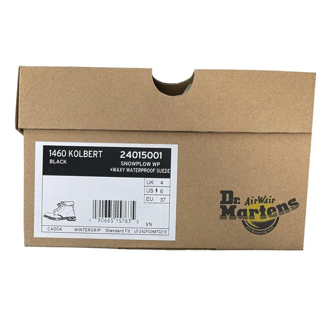 Dr Martens Kolbert Snowplow Waxy Faux Fur Waterproof Boots Size 6 New