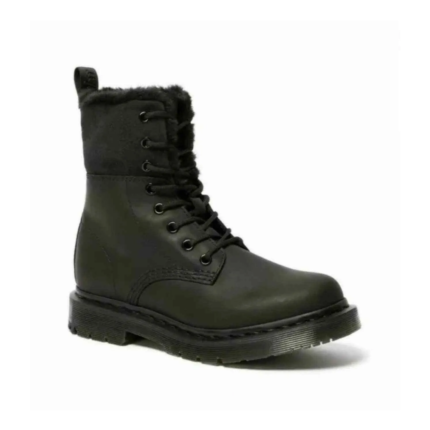 Dr Martens Kolbert Snowplow Waxy Faux Fur Waterproof Boots Size 6 New