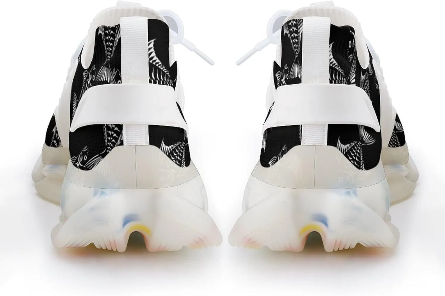 Fish Skeleton Bones Creature Mens Sneakers Running Shoes Lightweight Athletic Shoes for Jogging Walking Gym