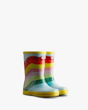 Hunter Little Kids Original First Classic Rainbow Glitter Sky Boot