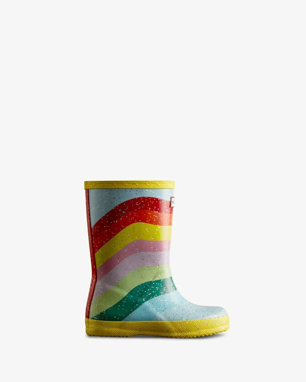 Hunter Little Kids Original First Classic Rainbow Glitter Sky Boot