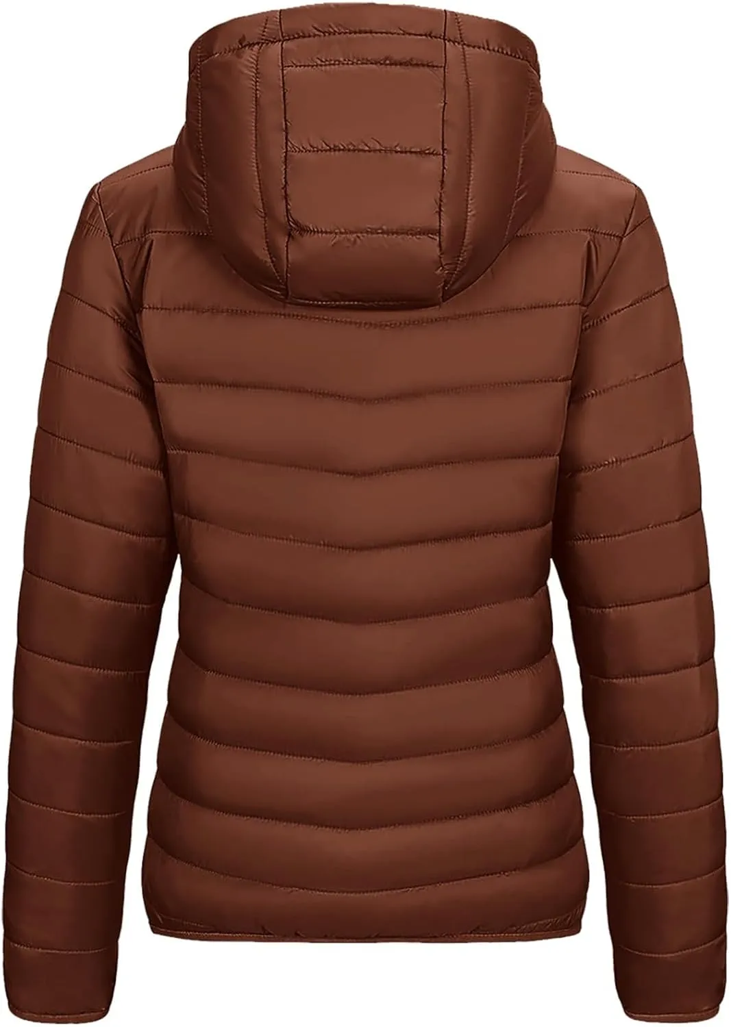 Jackets for Women Winter Warm Lightweight down Puffer Jacket Packable Coat Solid Color Zip up Hoodies Coats