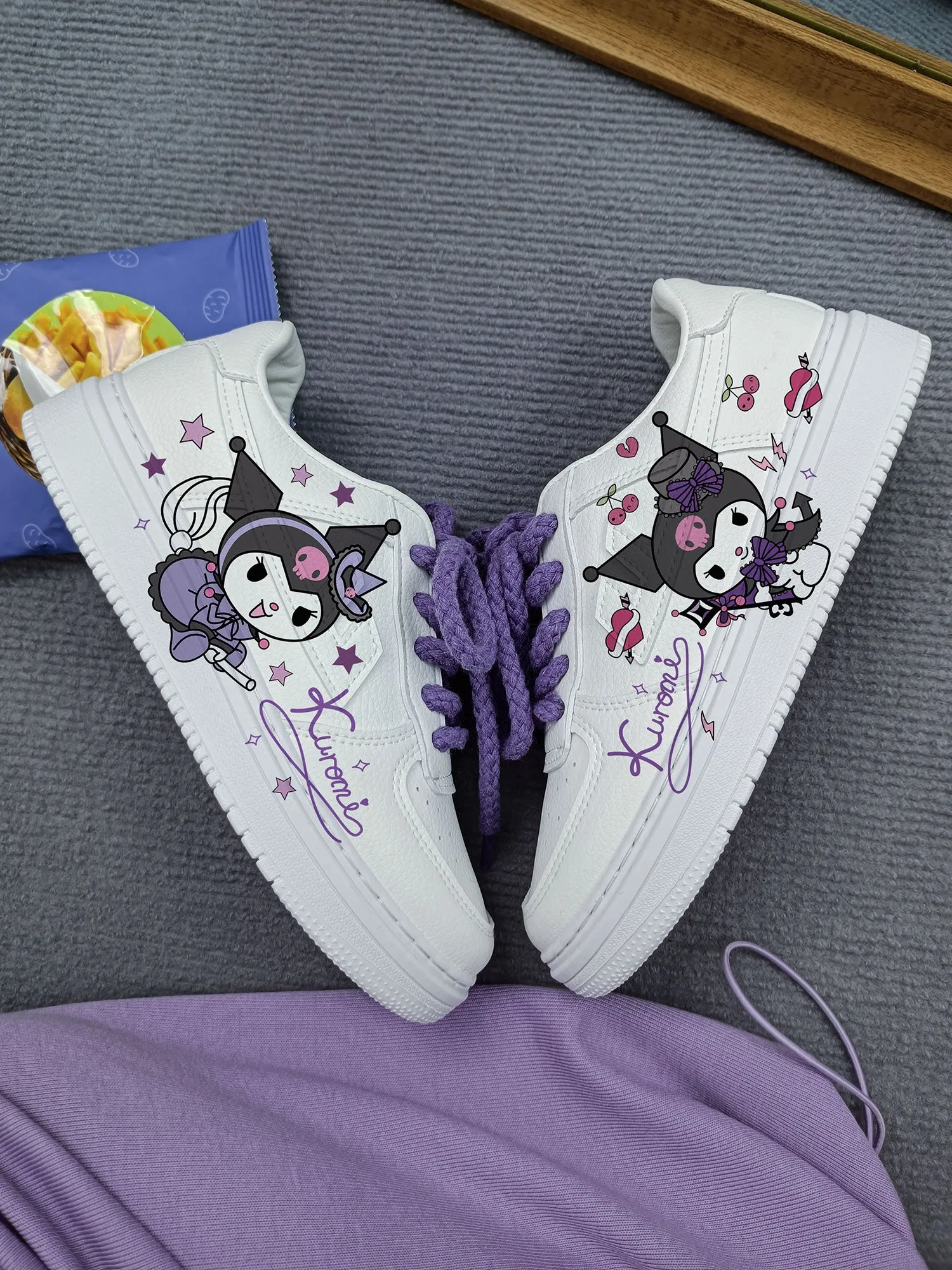 Kawaii Purple Kuromi Low Top Sneakers