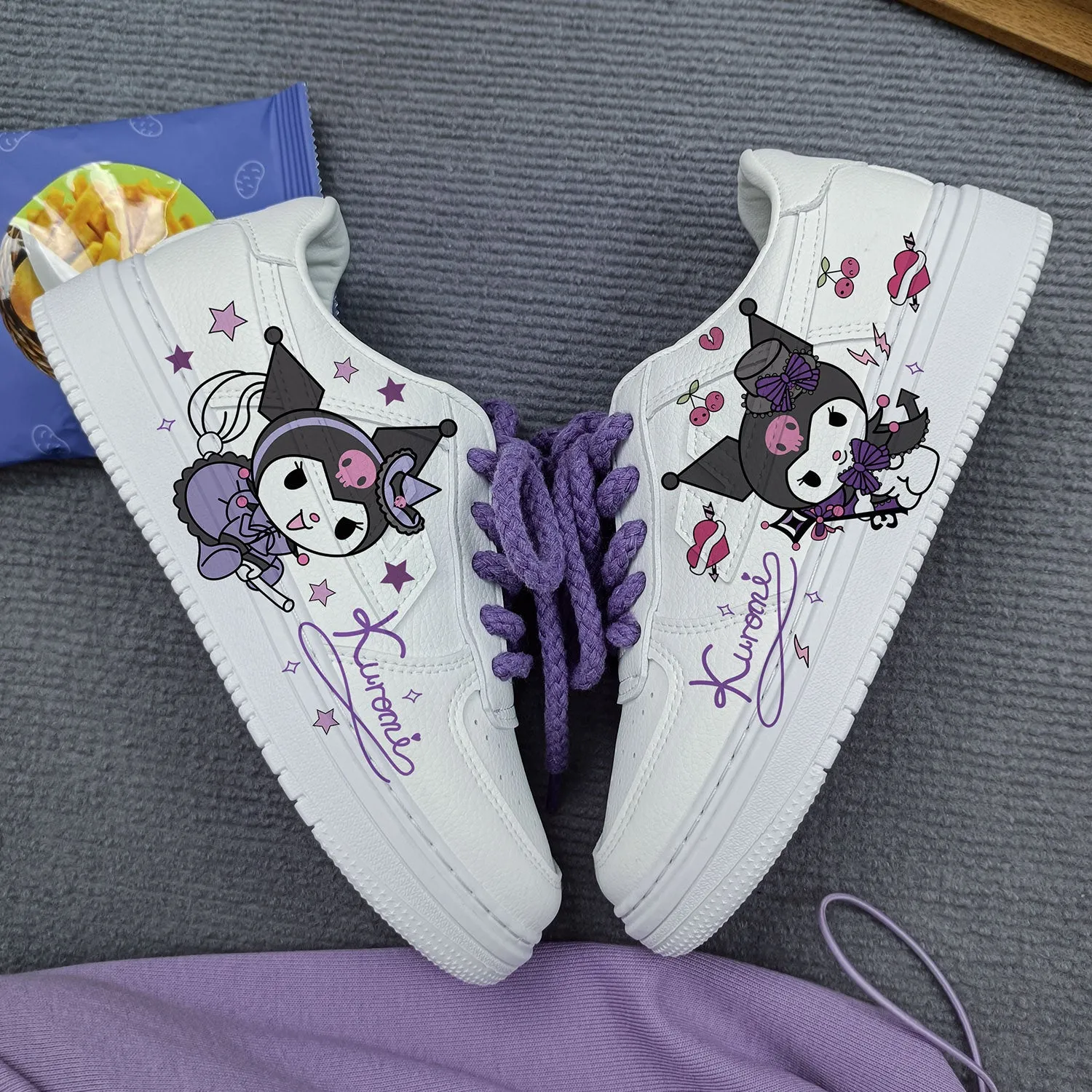 Kawaii Purple Kuromi Low Top Sneakers