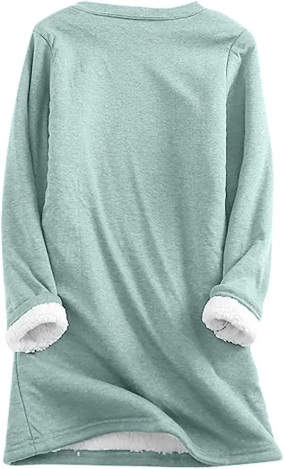 LCMTWX Winter Coats for Women Thick Fleece Sweatshirt Winter Round Neck Warm Soft Fashion Color Block Patchwork Cardigan